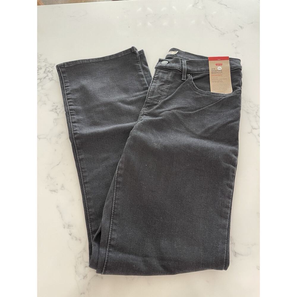 Levi's 315 Shaping Bootcut Women's Jeans Mid Rise Black Denim Size 10 W30 L31‎